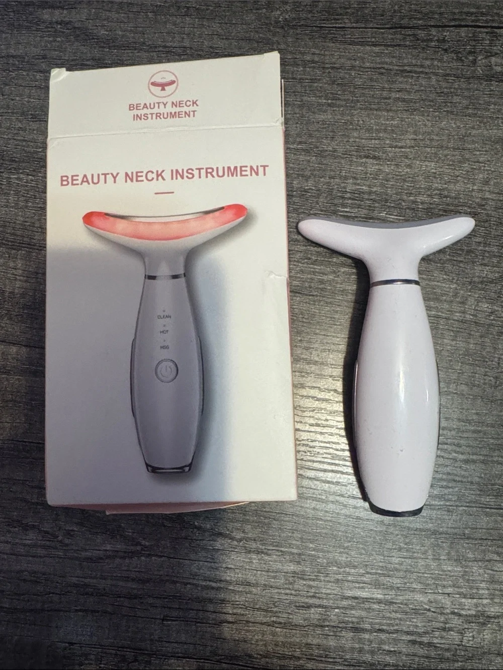 Beauty Neck Instrument Facial/Neck Massager in White